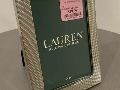 NEW Ralph Lauren Silver 4x6 Picture Frame