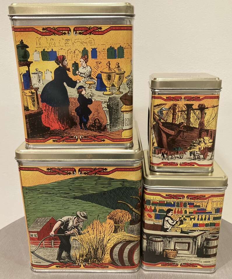 San Remo Nesting Tin Canisters Kitchen Storage