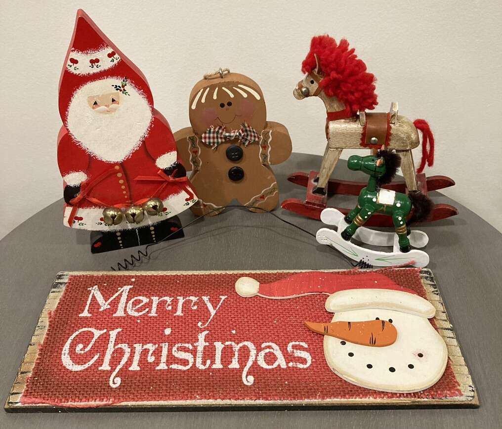 Vintage Wooden Christmas Decorations