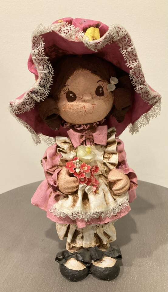 1970s Vintage Paper Mache Doll