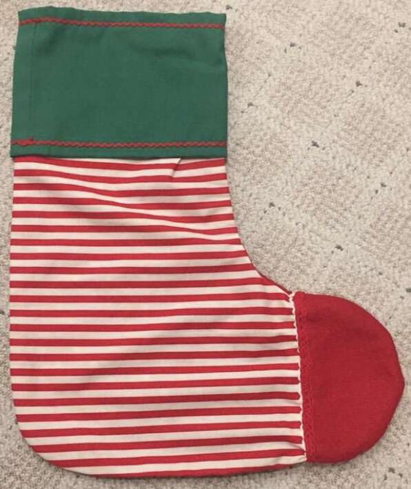 Polka Dot and Striped Christmas Stocking