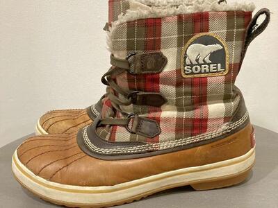 Womens Sorel Winter Boots Size 8.5-9 Tivoli Plaid