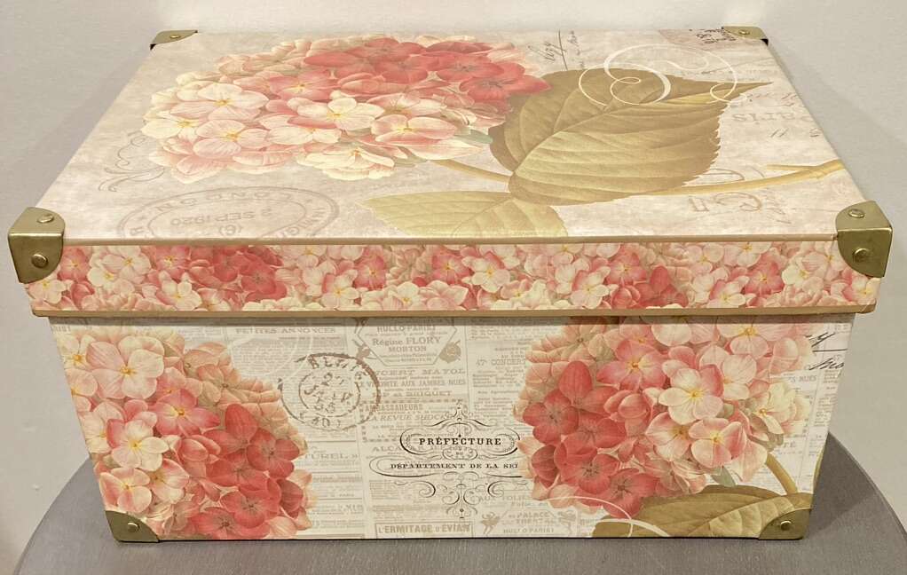 Floral Storage Box -Home Organization Bin