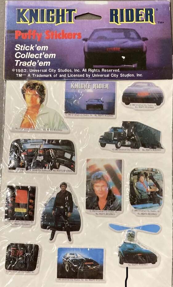 Vintage Knight Rider 1980s Tv Puffy Stickers