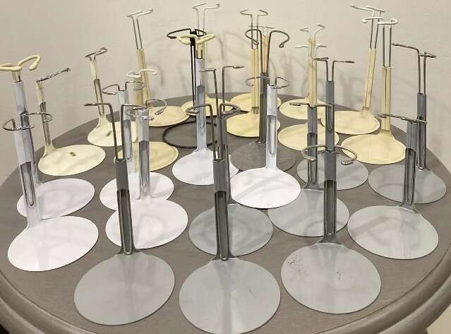 Vintage Metal Doll Stands