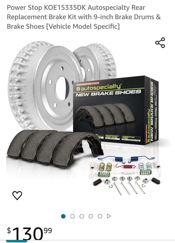 Powerstop rear drum brakes