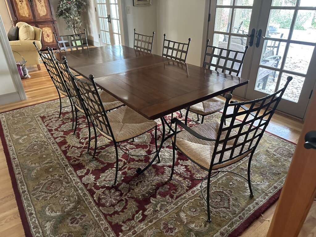Solid Dining Room Table and Hutch Furniture