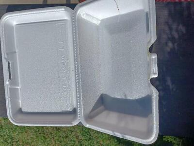 WHITE FOAM CONTAINERS!