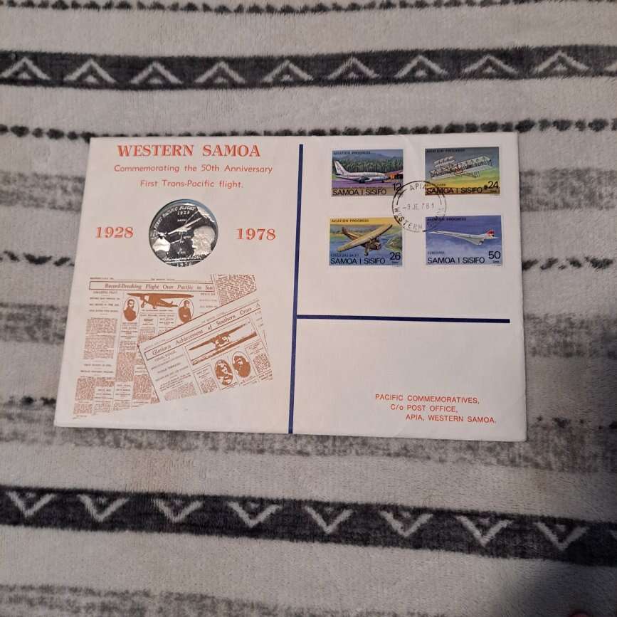 Western Samoa coin, stamps