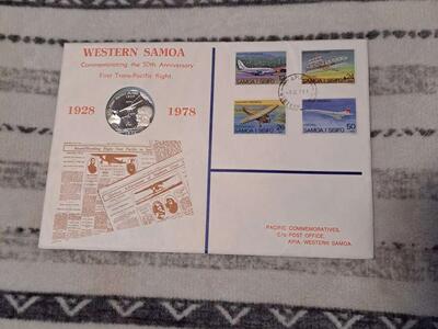 Western Samoa coin, stamps