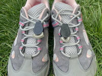 Merrell Toddler13 gray/pink elastic/toggle Shoes