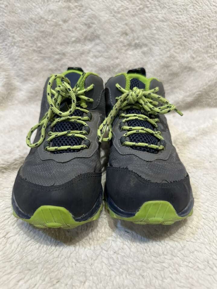 Merrell Youth 3 Gray/Lime Waterproof Hiking Shoes