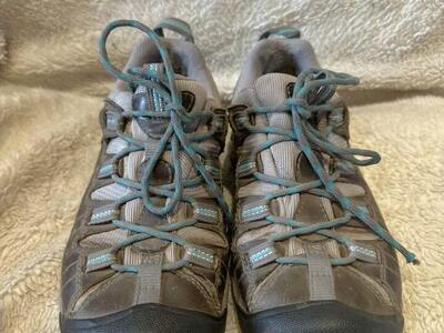 Keen Womens 8 Gray/blue Waterproof, Hiking Shoes