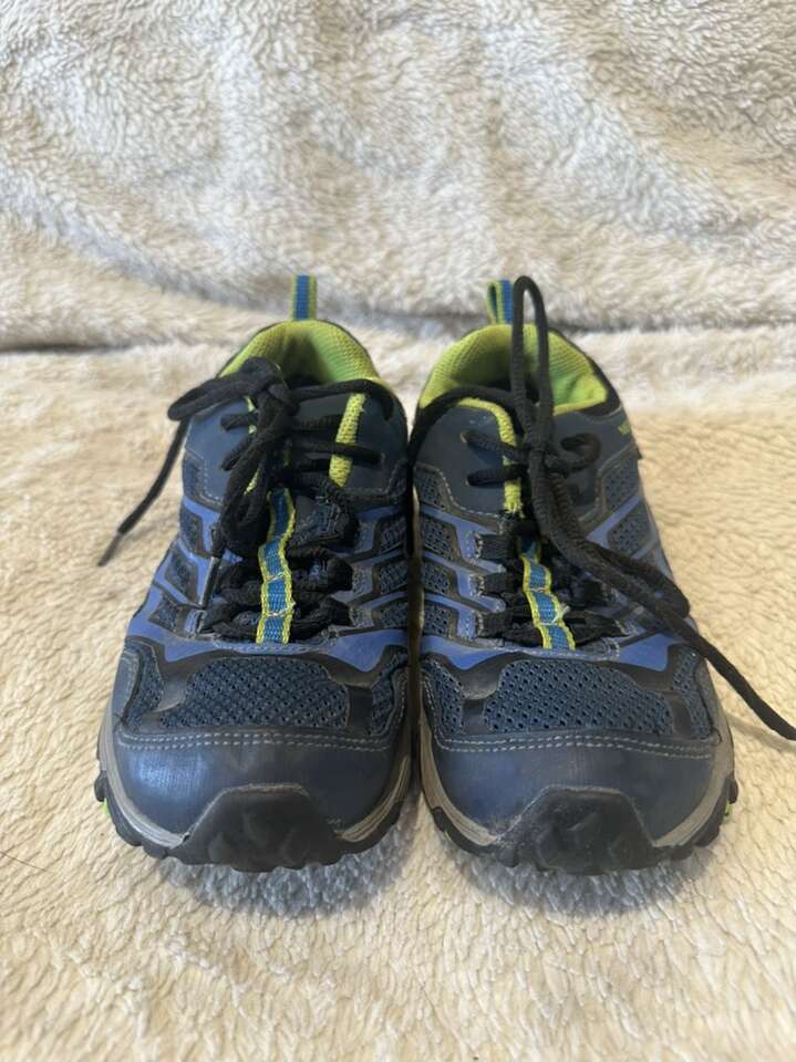 Merrell Youth 3 Blue/lime Waterproof Hiking Shoes