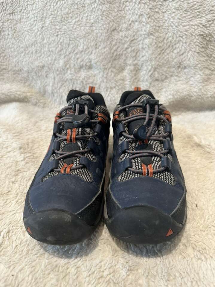 Keen Youth Size 2, Navy/Orange Trim Hiking Shoes