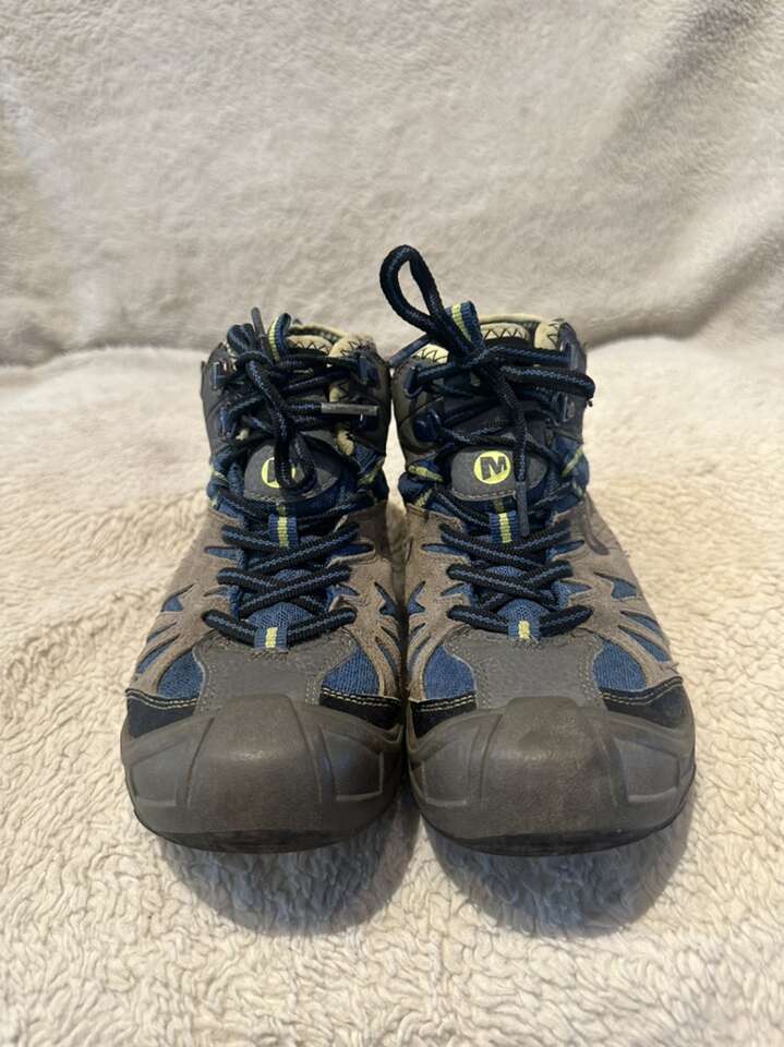 Merrell Youth 3.5 Gray Waterproof Hiking Boots