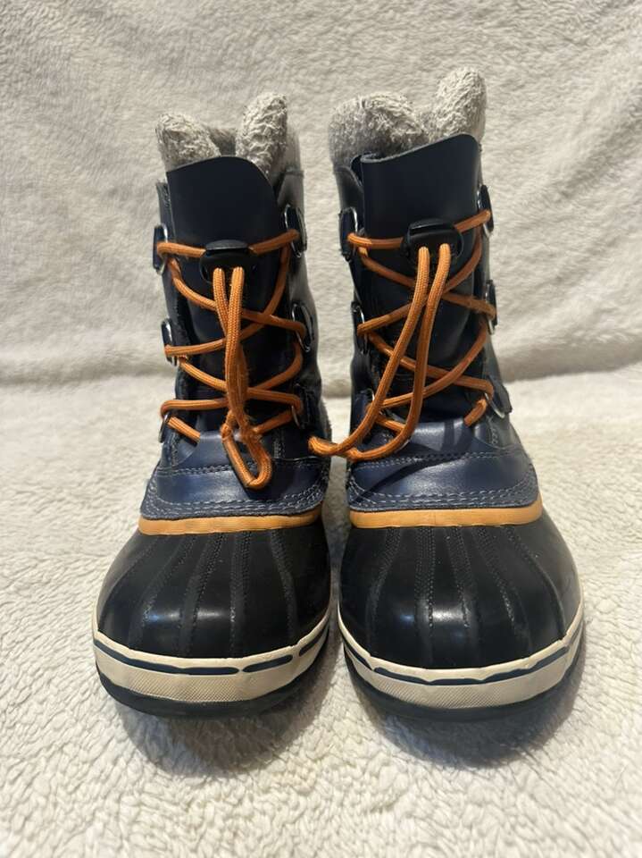 Sorel Youth 5 Blue/Orange Waterproof Winter Boots
