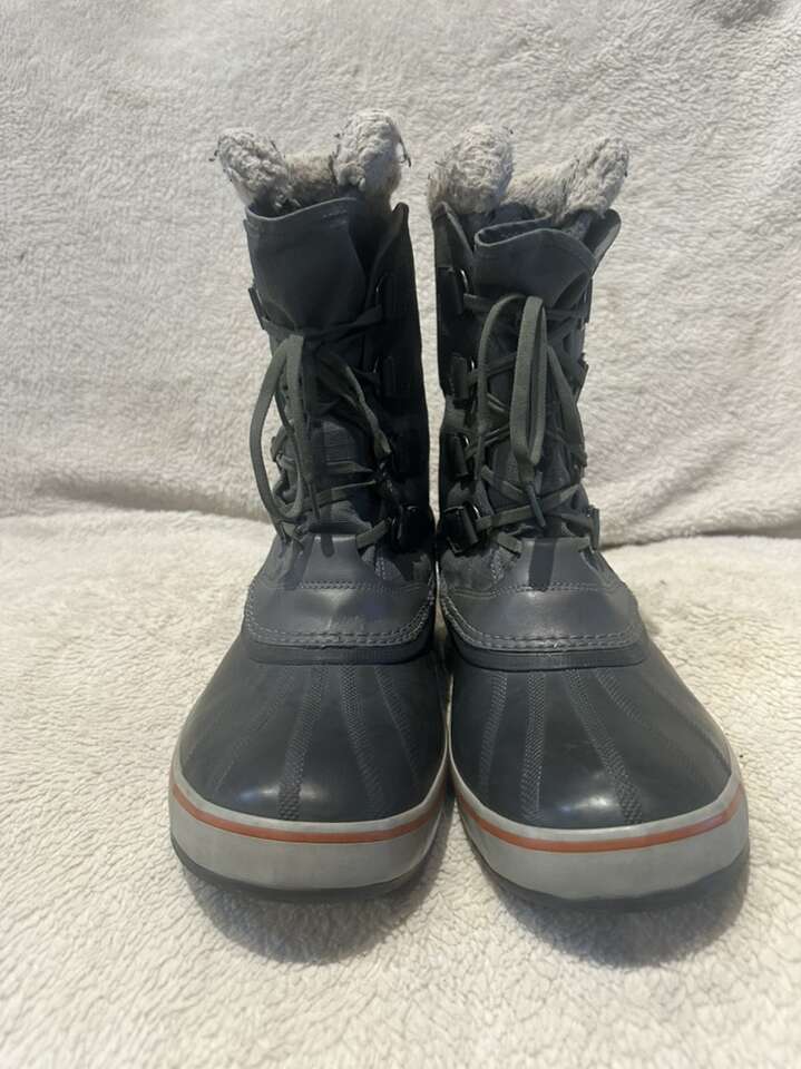 Sorel Men’s 11 Gray Canvas/Rubber Waterproof Boots