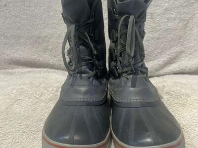 Sorel Men’s 11 Gray Canvas/Rubber Waterproof Boots