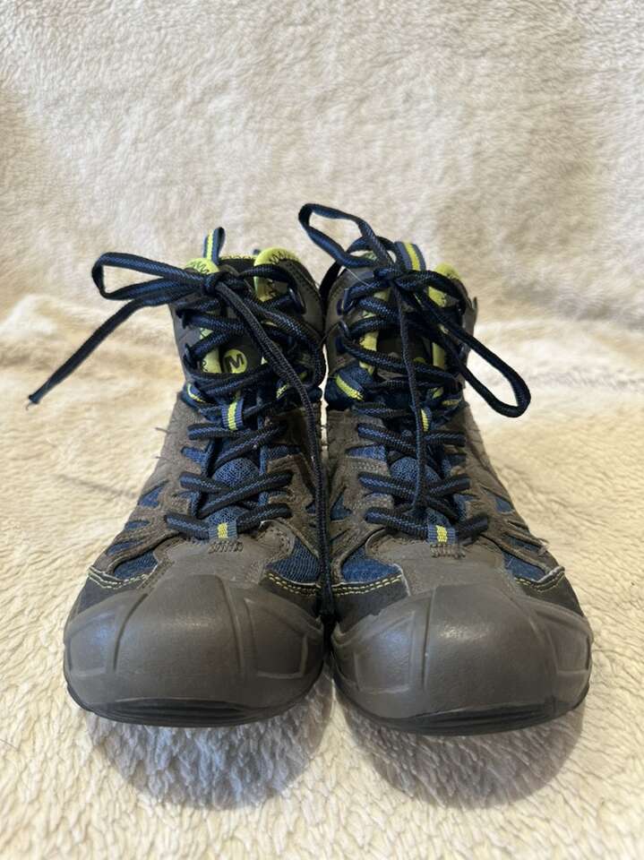 Merrell Capra Youth 5 Gray/Blue Wtrprf Hiking Boot