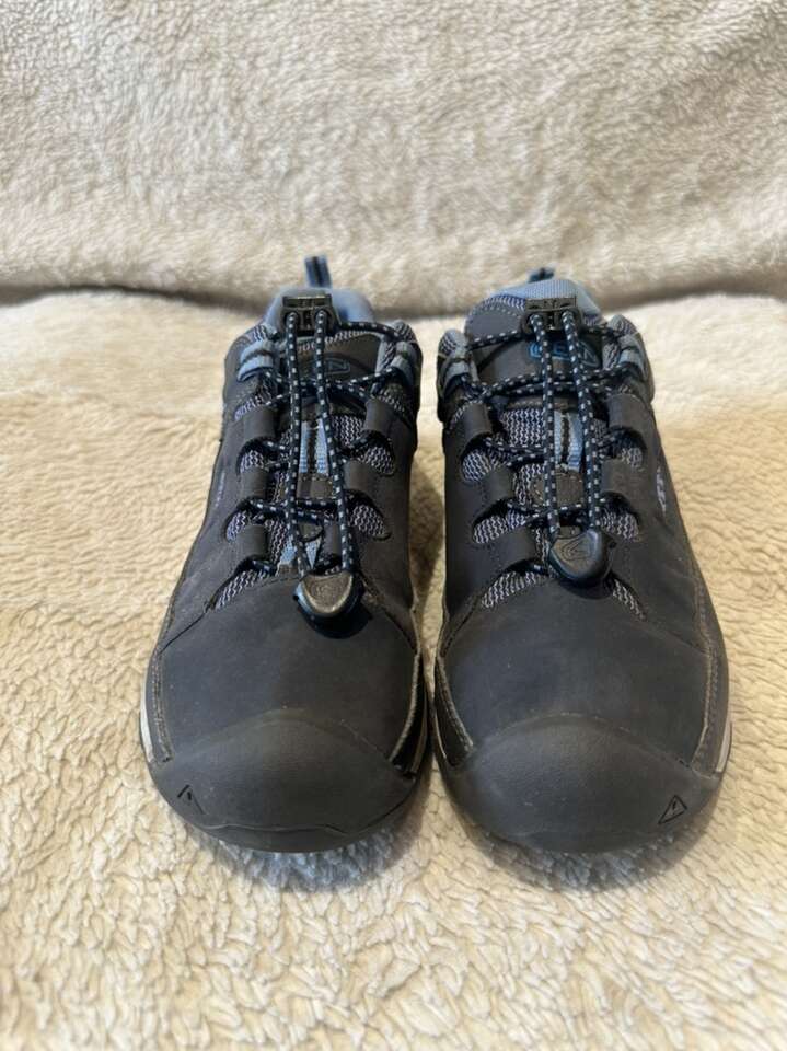 Keen Youth Size 2 Gray/Blue Wtrprf Hiking Shoes