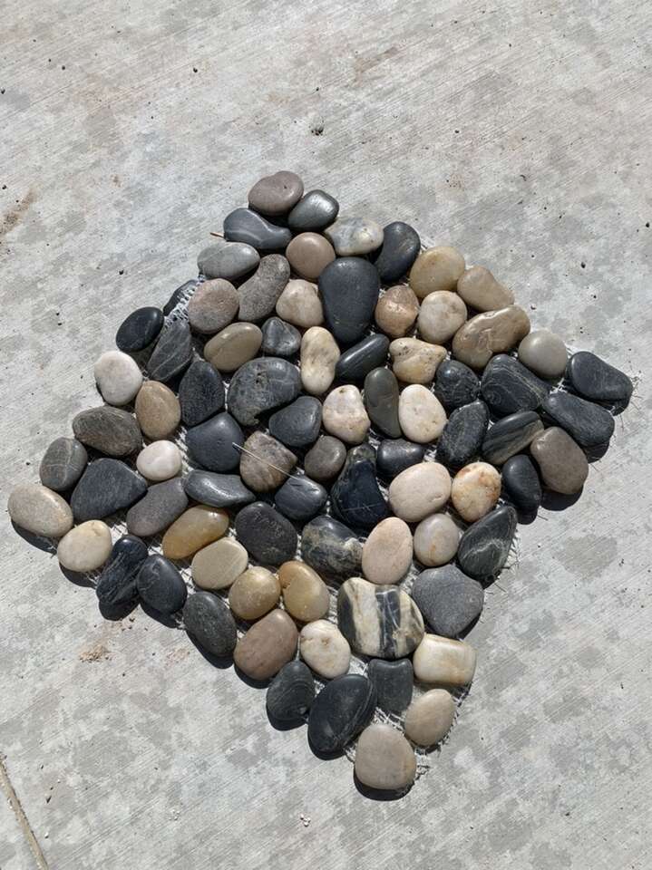 Shower Bath Tile Stones Hemisphere Pebble Mosaics