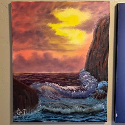 Coastal Sunset Dream- Original Oil Painting