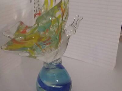 MULTICOLORED GLASS BUTTERFLY
