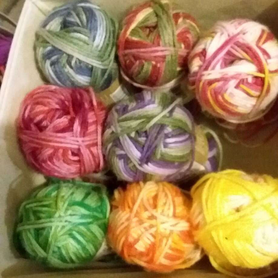 IMPECCABLE VARIEGATED YARN.....8 skeins