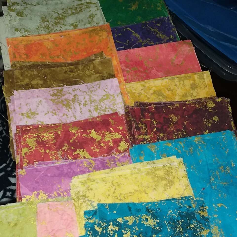 METALLIC STUDIO MARBLE PATCHWORK QUILT TOP-SEW IT!