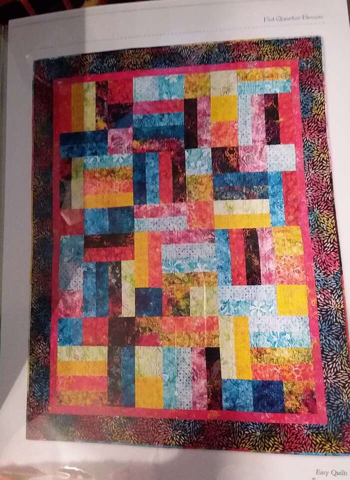 BATIK QUILT TOP KIT.   59 inches x 74 inches