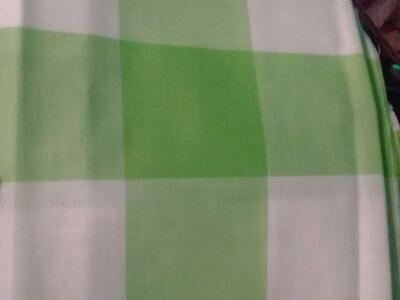 GREEN GINGHAM..3 INCH SQUARES...1.5 YARDS