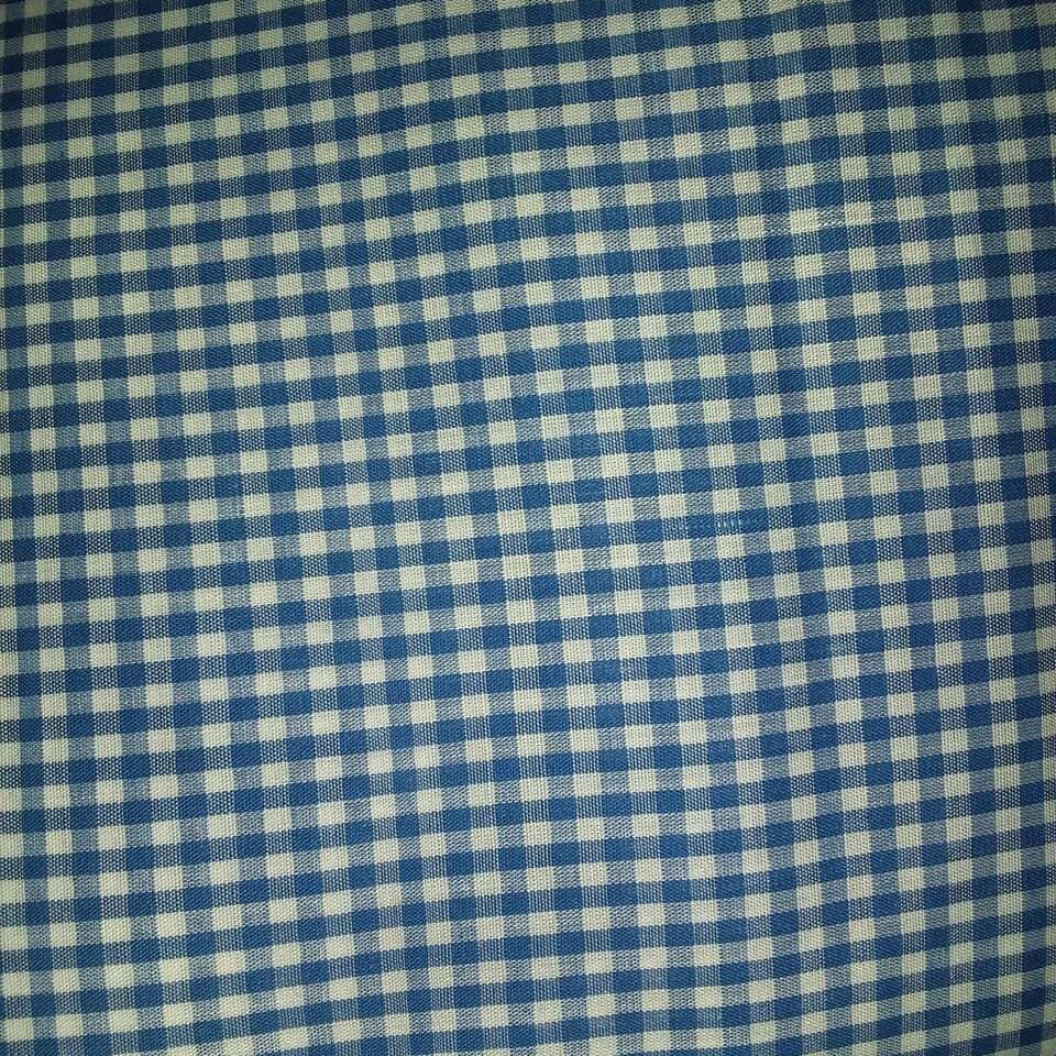 BLUE GINGHAM....7+ YARDS...45 INCHES WIDE