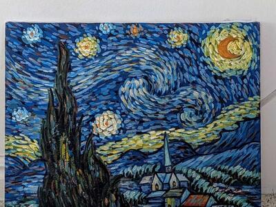 Artist DUFORD VAN GOGH STARRY NIGHTS Oil/Canvas Reproduction Painting