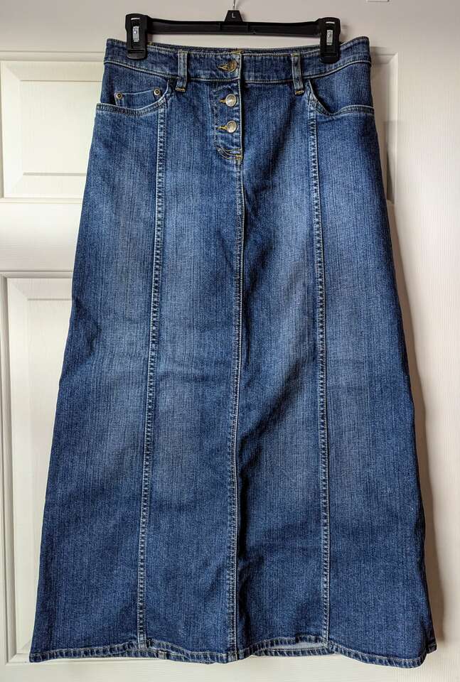 H&M Sweden, Denim Maxi Skirt