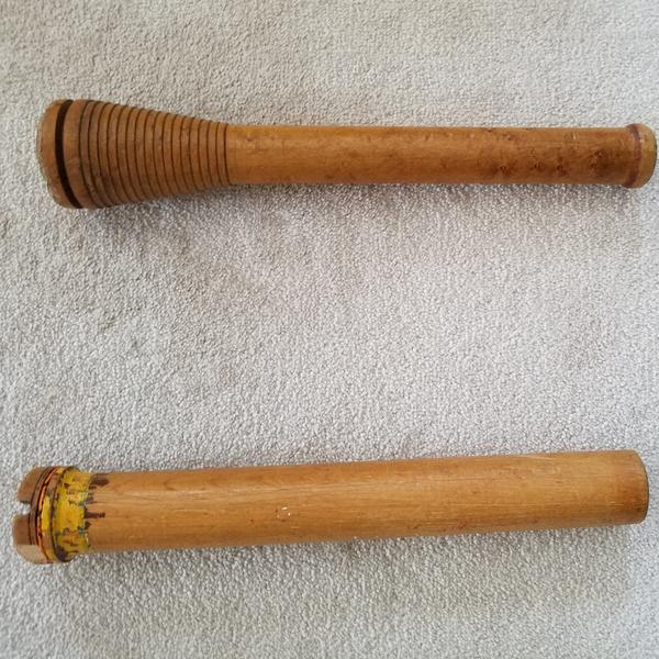 Antique wooden spools