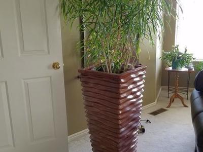 Large plant pot 36 inches tall, top 17 x 17 in