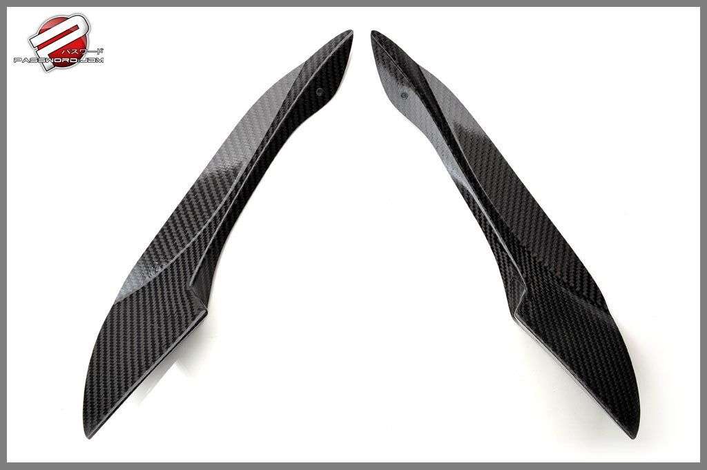 Password JDM Mitsubishi EVO X Carbon Fiber Upper Canards EVO 10 EVOx PWCCS-EVX-UPC