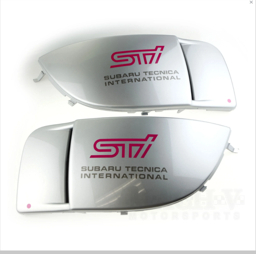 STi Fog Lamp Fog Light Covers **Platinum Silver** 2004 -2005 Subaru Impreza WRX STI