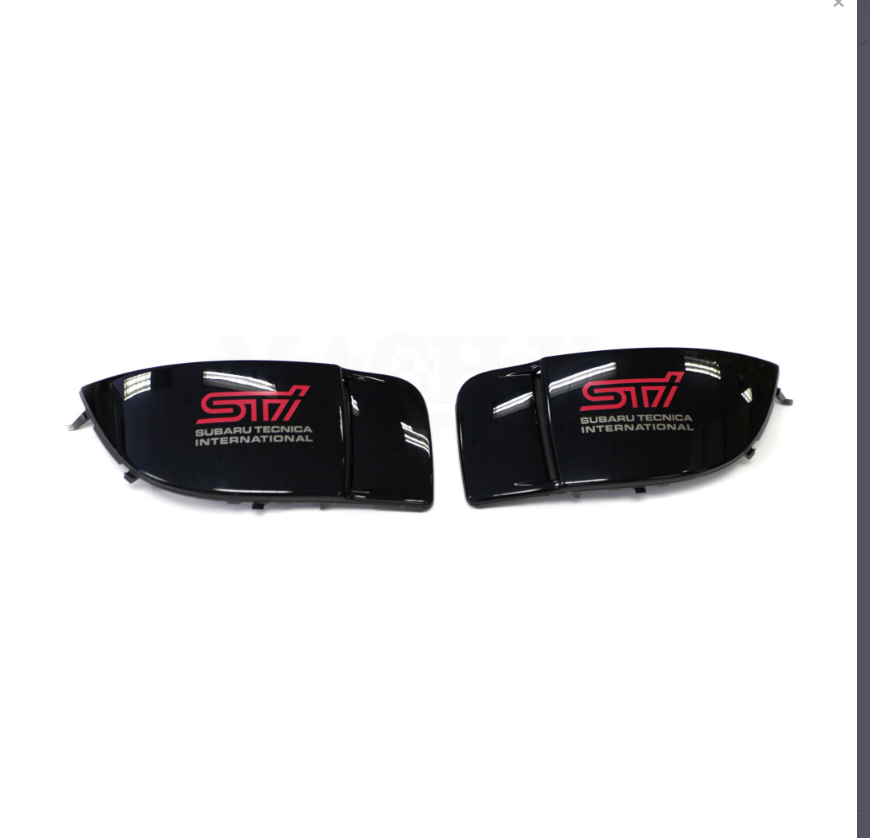STi Fog Lamp Fog Light Covers **Obsidian Black** 2004 -2005 Subaru Impreza WRX STI