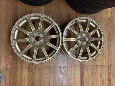 ONLY 2 wheels 2004 OEM STI BBS wheels GOLD BBS STI Wheels 5x100 WRXSTI WRX
