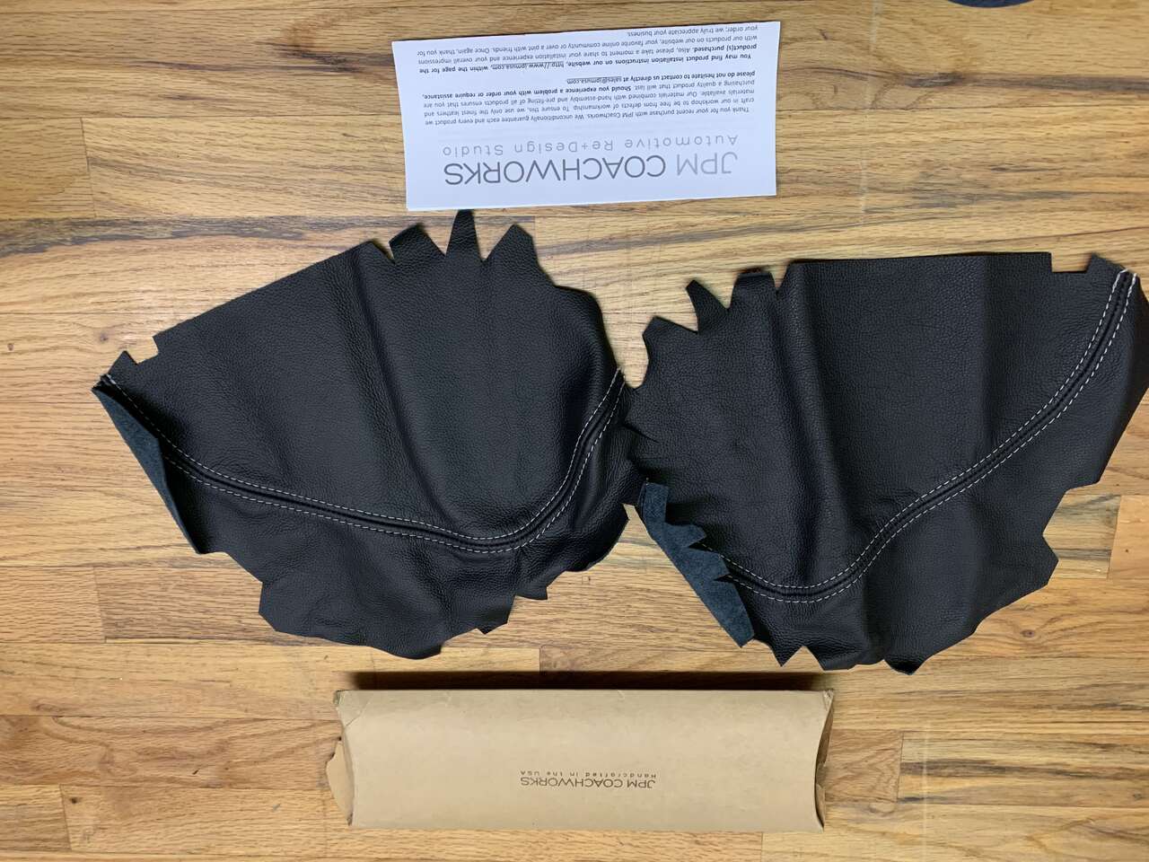 JPM Coachworks Knee Pad COVERS for Nissan 370Z 2009+ SILVER Persimmon Stitching 6005LBK-S