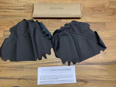 JPM Coachworks Knee Pad COVERS for Nissan 370Z 2009+ SILVER Persimmon Stitching 6005LBK-S