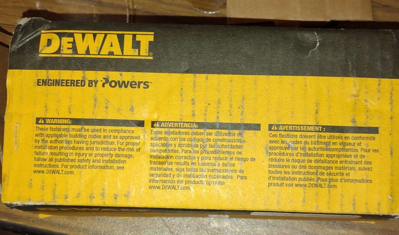 Box of DeWalt Dropin Sleeve Anchors