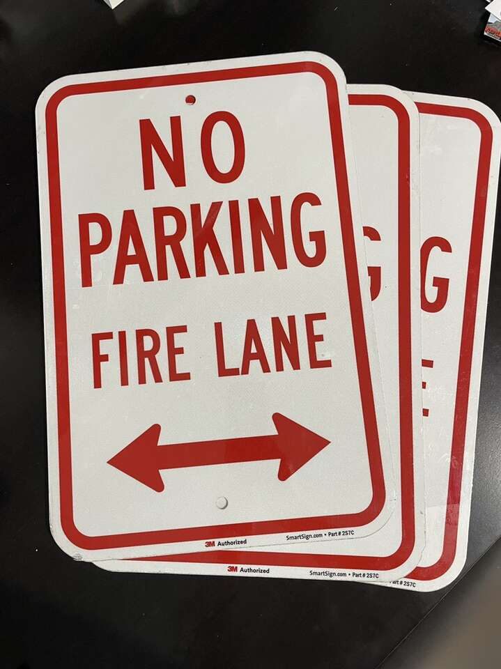 No Parking Fire Lane Sign
