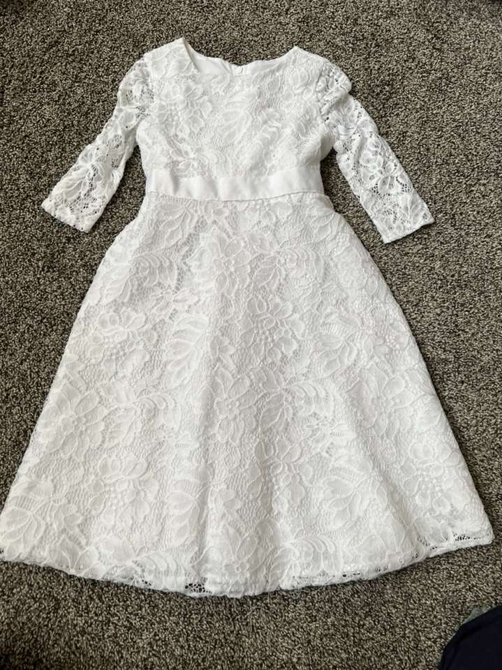 Little Girl Size 3-4 White Dress