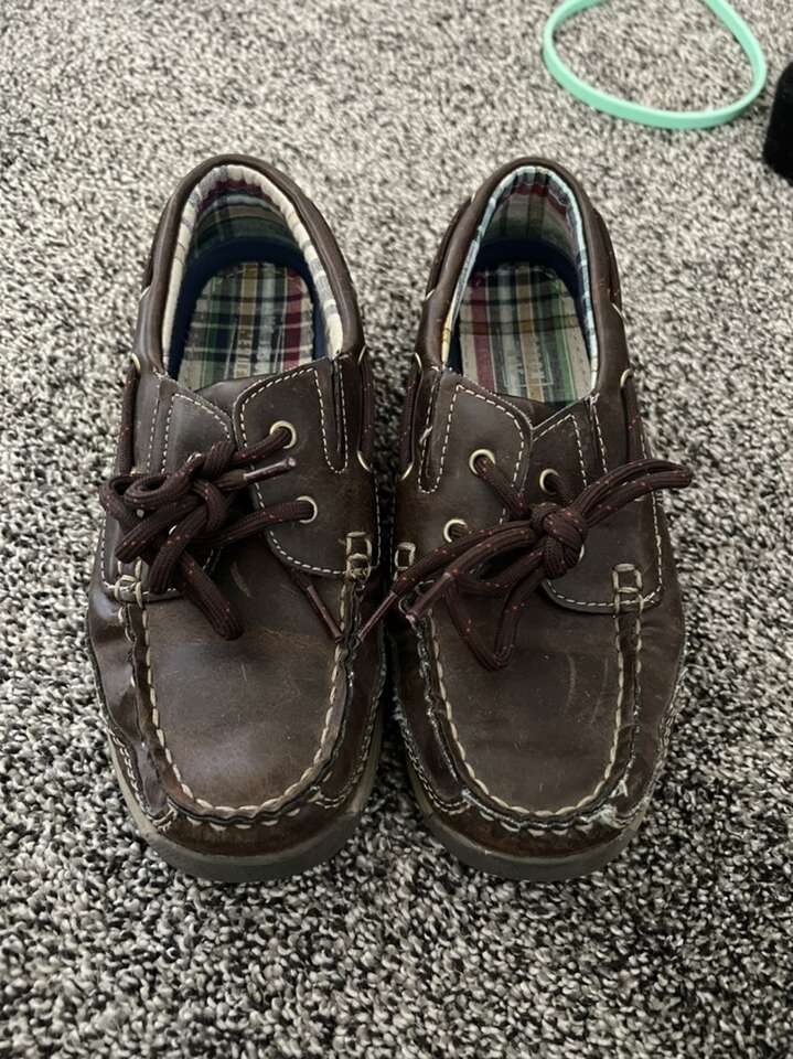 Boys Brown Slip On Dress Church Shoe Size 2