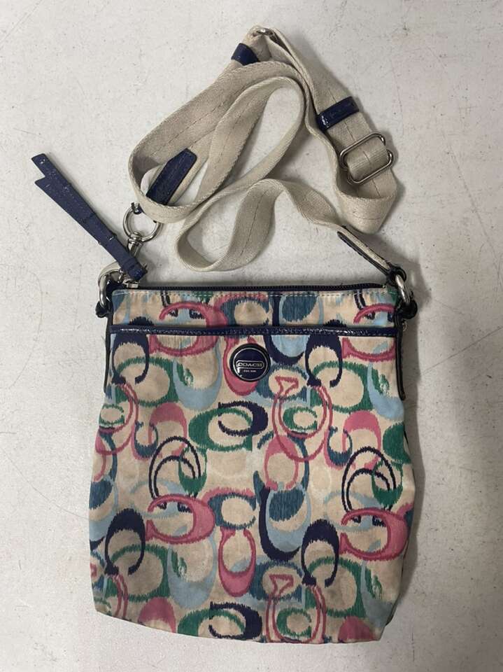 Coach Signature Ikat Print Crossbody Purse