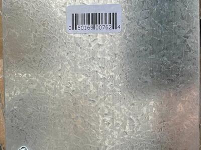 50 Count-Electrical Box Cover: Square 1 Gangs, 1/8 in Dp, 4 in Wd, 4 in Lg Blank