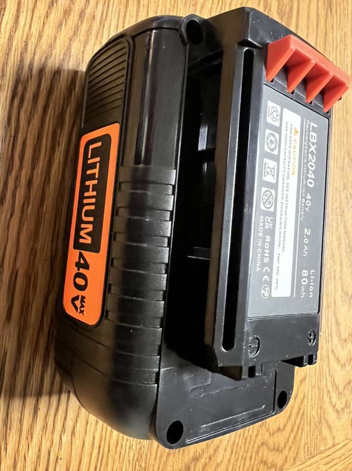 New - 40 Volt MAX 2.0Ah Lithium Battery - Black and Decker 40V Battery